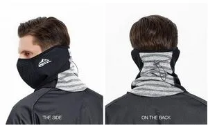 3D Air Permeability Outdoor Winter Adjustable Elastic Neck Gaiter with Filter