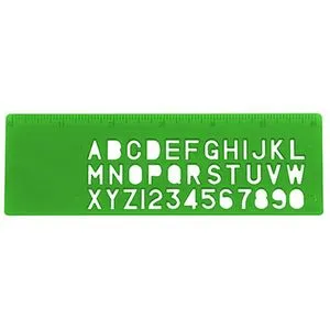 6" Stencil Ruler with Letters and Numbers