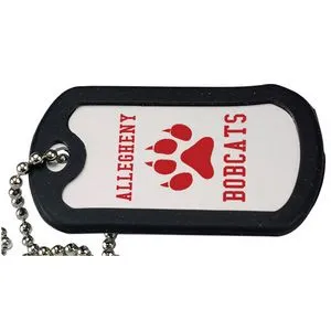 Anodized Aluminum Dog Tag w/ Black Trim