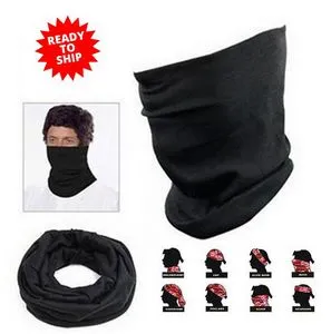 Black Multifunctional Magic Headwear Scarf Face Mask