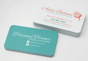 Business Card with Matte Dull Finish Round Corners (2"x3.5")