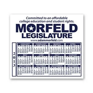 Calendar Magnet - 3 1/2"x4" Magnetic Calendar Custom Imprinted Magnets - 30mil