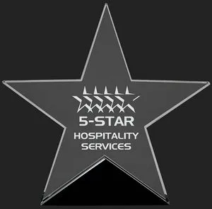 Classic Star Glass Award - 6 1/2'' High