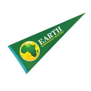 Colored 1.57" x 3.94" Triangle Felt Pennant Flag Banner w/ 1" Sewn Strip