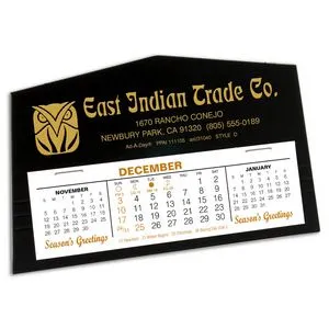 D Sturdi-Stand Desk Calendar, Black