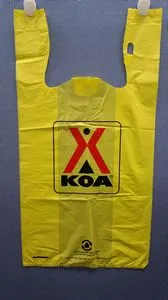 Imported High Density T-Shirt Bag (7"x5"x16")