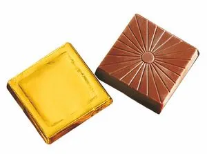 Molded Chocolate Squares w/ Custom Foil Wrapper