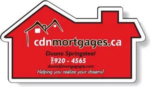 Stock House Magnet (2"x3.5") Screen-printed White Matte Vinyl Topcoat