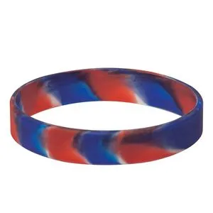 Swirl Screen Print Silicone Wristband