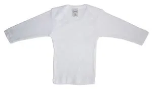 White Interlock Long Sleeve Lap T-Shirt