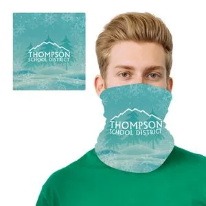 Winter Holiday Design 2 Layer Cooling Fiber Headband Mask
