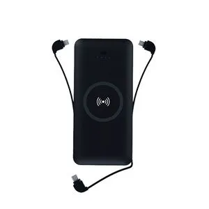 Wireless Charger Power Bank with Wall Plug-in and Cable